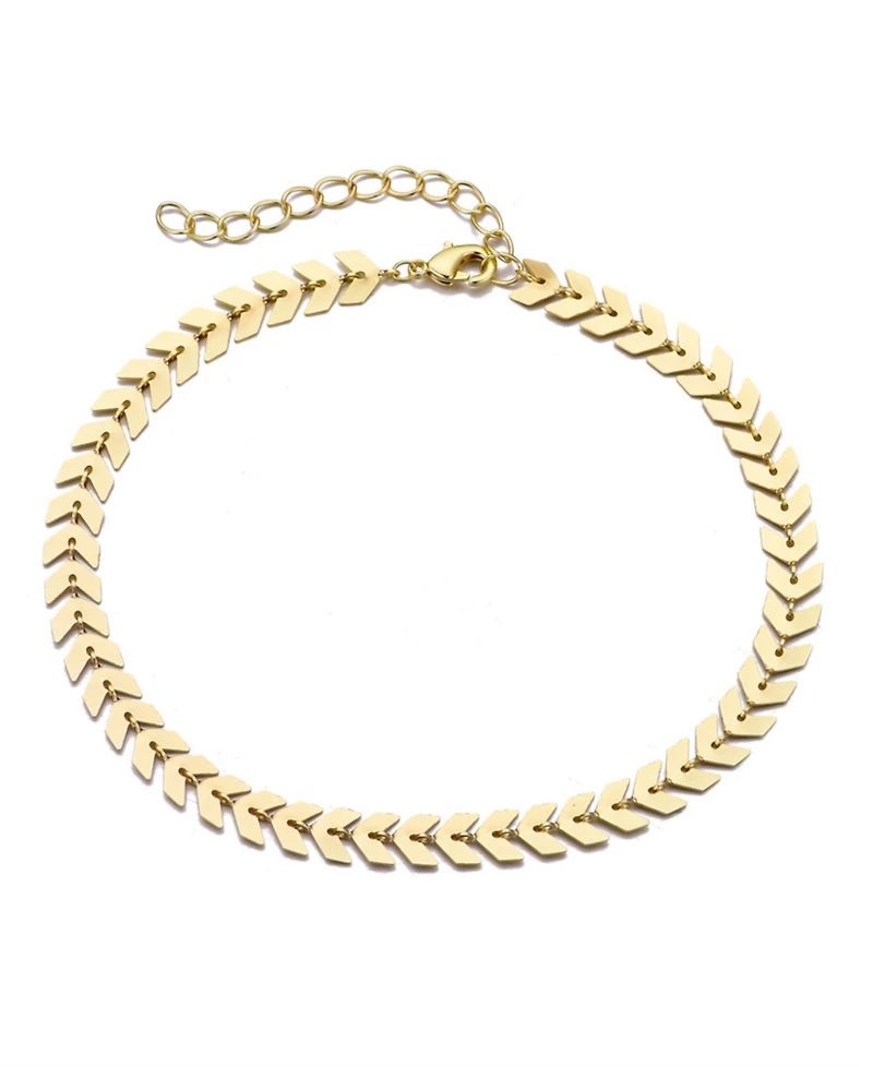 Adornia Gold Adjustable Fishtail Chain Anklet