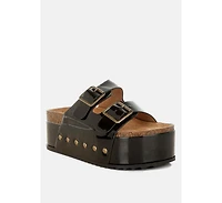 London Rag Merton Studded Flatform Slip Ons Women