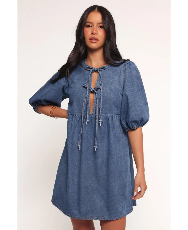 Petal and Pup Women's Romana Tie Front Mini Dress