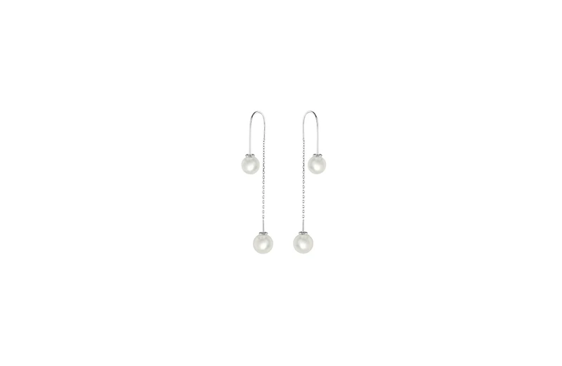 Lucy Quartermaine Double Pearl Earrings