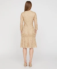 Js Collections Women's Square Neck Soutache Dress