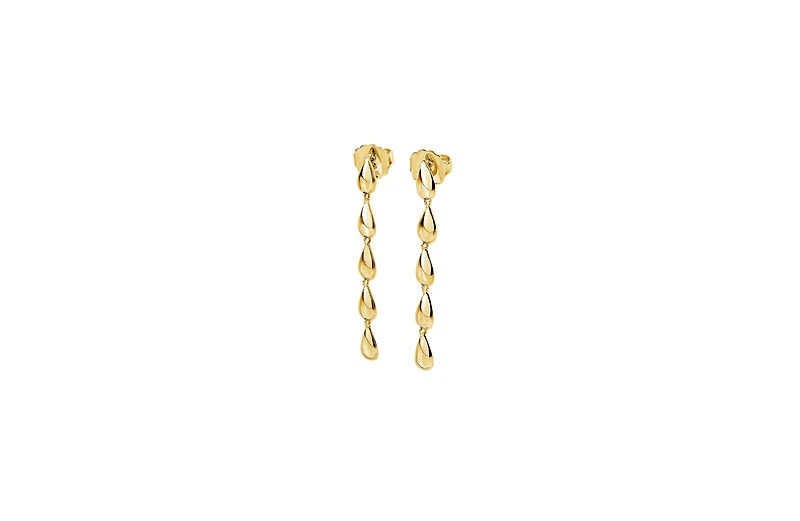 Lucy Quartermaine Tear Drop Earrings in gold Vermeil
