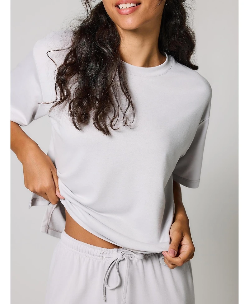 Lovall Women's Soft Touch Wide Leg Lounge Set
