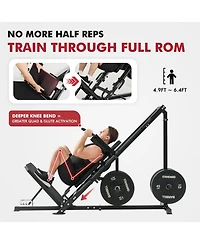 Mikolo Leg Press Hack Squat Machine Combo, Leg Press Machines for Home Gym with Linear Bearing, Hack Squat Machine with Rear and Front Band Pegs, Leg