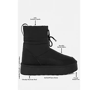 London Rag Pacos High Ankle Chunky Snow Boots Women