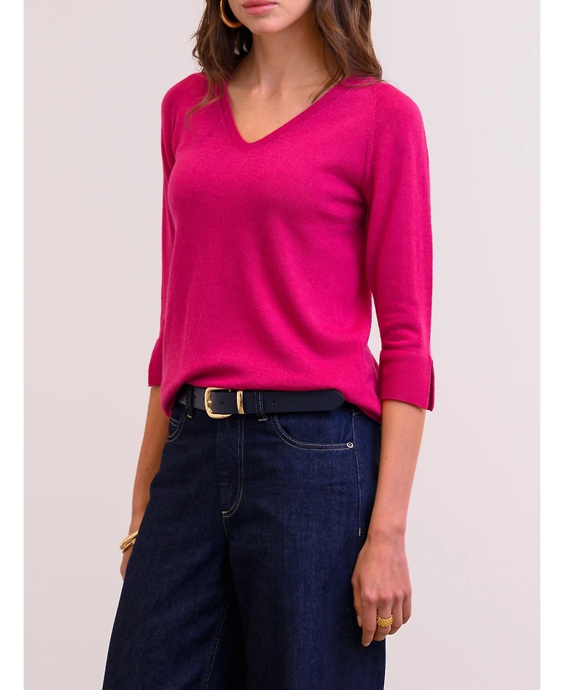 Celtic & Co. Women's Fine Knit Merino V-Neck Sweater