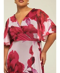 Fashion-szn Curve Plus Bold Floral Maxi Dress