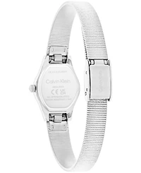 Calvin Klein Women's Contemporary Silver Tone Stainless Steel Mesh Bracelet Watch, 18mm