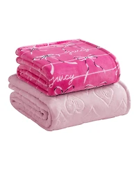 Juicy Couture Plush Glam 2-Pc. Throw Set