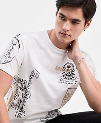 Guess Men's 1981 Postage Embroidered & Print T-Shirt