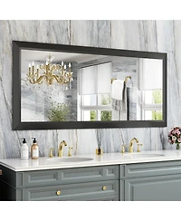 Amorho Bathroom Mirror, 60" x 28" Inch Thick Metal Framed Wall Mirrors for Over Sink, Bedroom, Living Room, Entryway