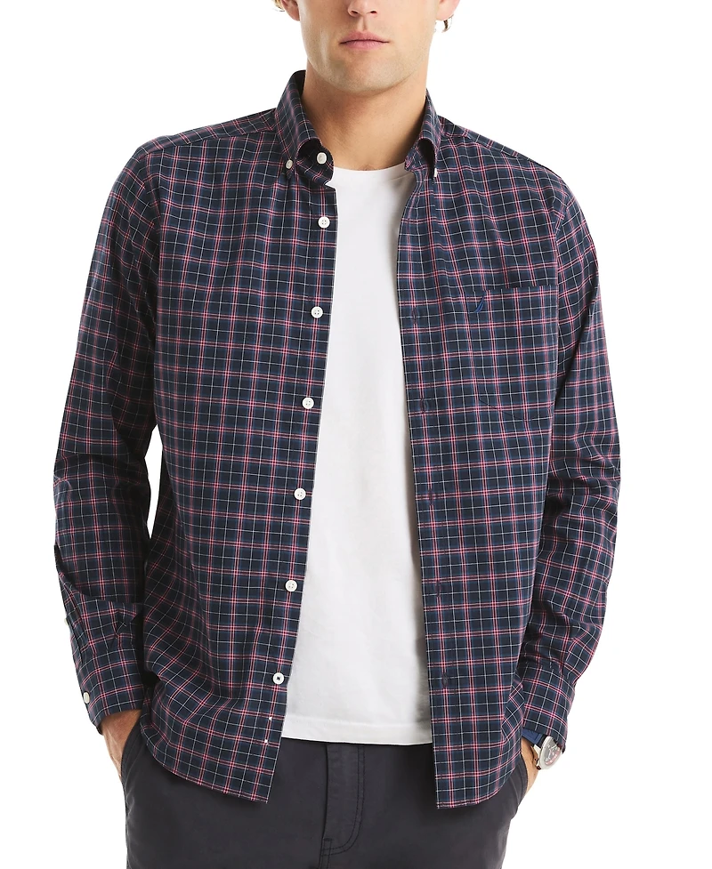 Nautica Men's Long Sleeve Plaid Shirt