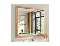 Amorho Bathroom Mirror, 55" x 32" Inch Thick Metal Framed Wall Mirrors for Over Sink, Bedroom, Living Room, Entryway
