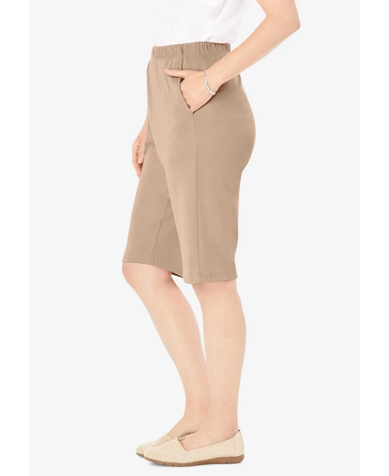 Woman Within Plus 7-Day Knit Bermuda Shorts
