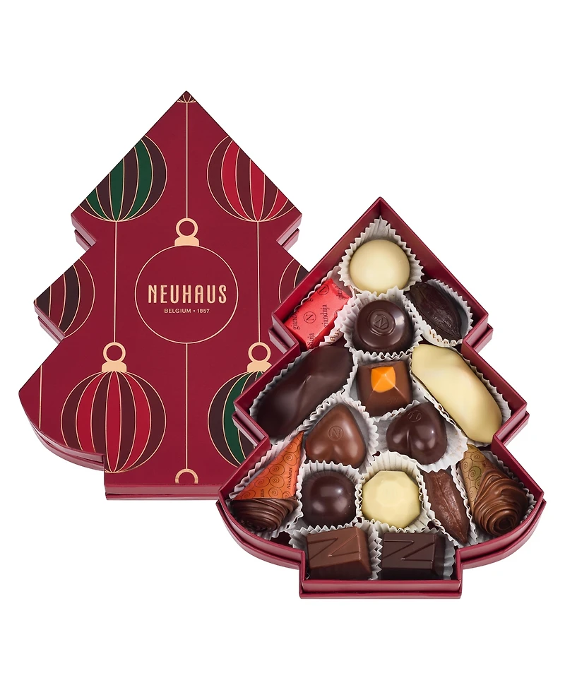 Neuhaus Holiday Christmas Tree Assorted Chocolate, 16 Pieces