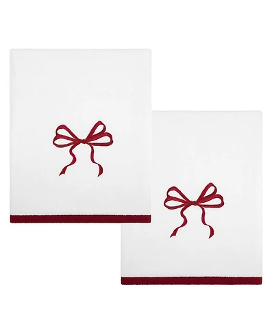 Avanti Christmas Bows 2-pc Bath Towel Set, 52" x 27"