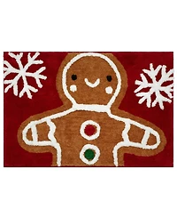 Avanti Gingerbread Man Polyester Bath Rug, 30" x 20"