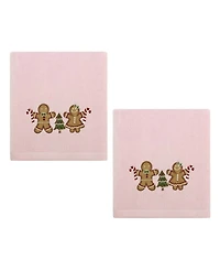 Avanti Gingerbread People Cotton 2-Pc. Hand Towel Set, 28" x 16"