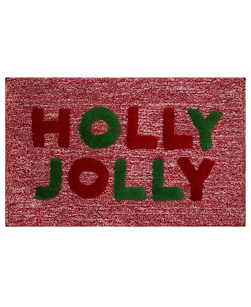 Avanti Holly Jolly Polyester Bath Rug, 20" x 32"
