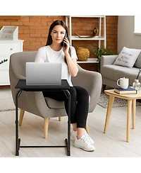 2-Pack Folding Tv Tray Table Set Mobile Laptop Desk with Adjustable Height & Angles