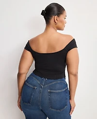 Good American Women's Dolly Joleans Cropped Corset Top