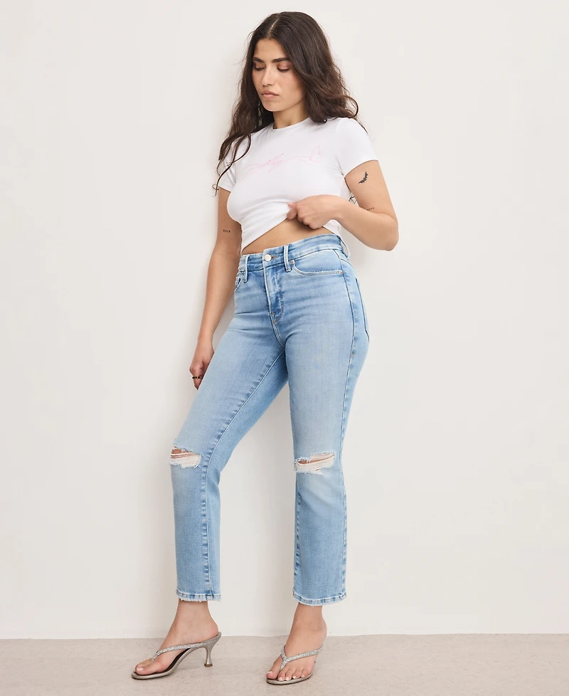 Good American Petite Dolly Joleans Mid Rise Jeans