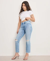 Good American Petite Dolly Joleans Mid Rise Jeans