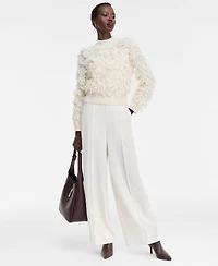 I.n.c. International Concepts Women's Fuzzy Turtleneck Sweater, Macy's Exclusive
