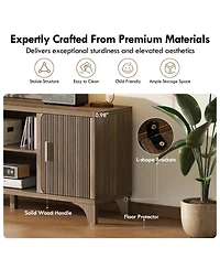 58-Inch Modern Tv Stand Mid-Century Entertainment Center with Storage for 55"/65" TVs
