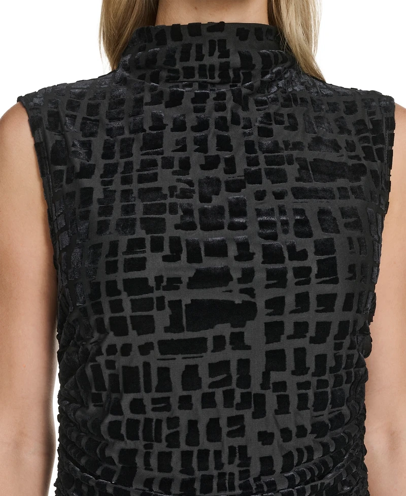 Calvin Klein Women's Mock Neck Sleeveless Top