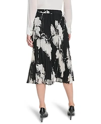 Calvin Klein Women's Pleated Printed Midi Skirt