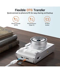 64MP Digital Camera with 4K Video, 16X Zoom, Flip Screen, Autofocus, Type-c Charging, and 32GB Card