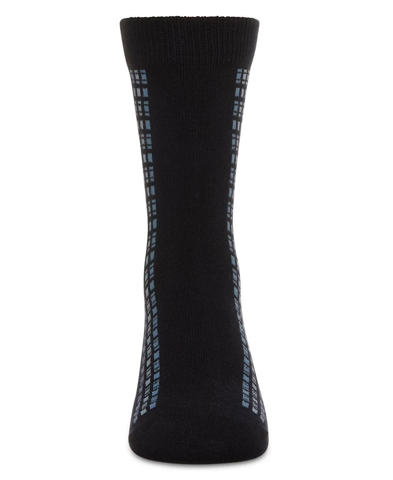 Memoi Boy's Vertical Dashed Line Crew Socks