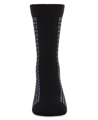Memoi Boy's Vertical Dashed Line Crew Socks