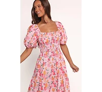 Petal and Pup Women's Soliel Midi Dress - Pink Floral