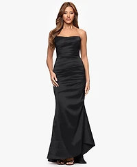 Xscape Women's Ruched Long Strapless Dress