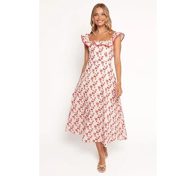 Petal and Pup Women's Lucille Maxi Dress - Red Floral