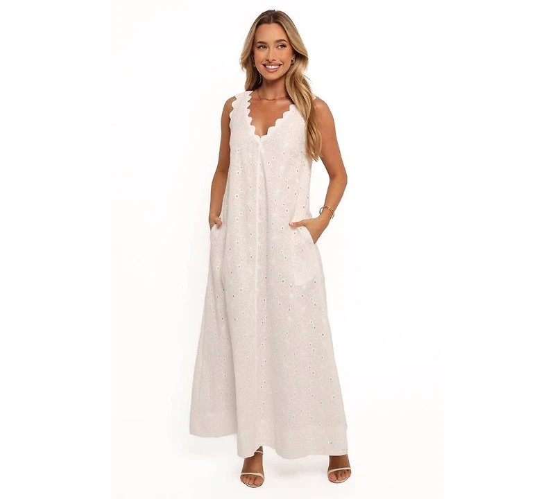 Petal and Pup Gabriella Maxi Dress - White
