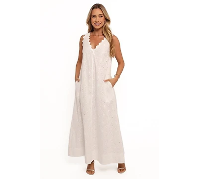 Petal and Pup Gabriella Maxi Dress - White