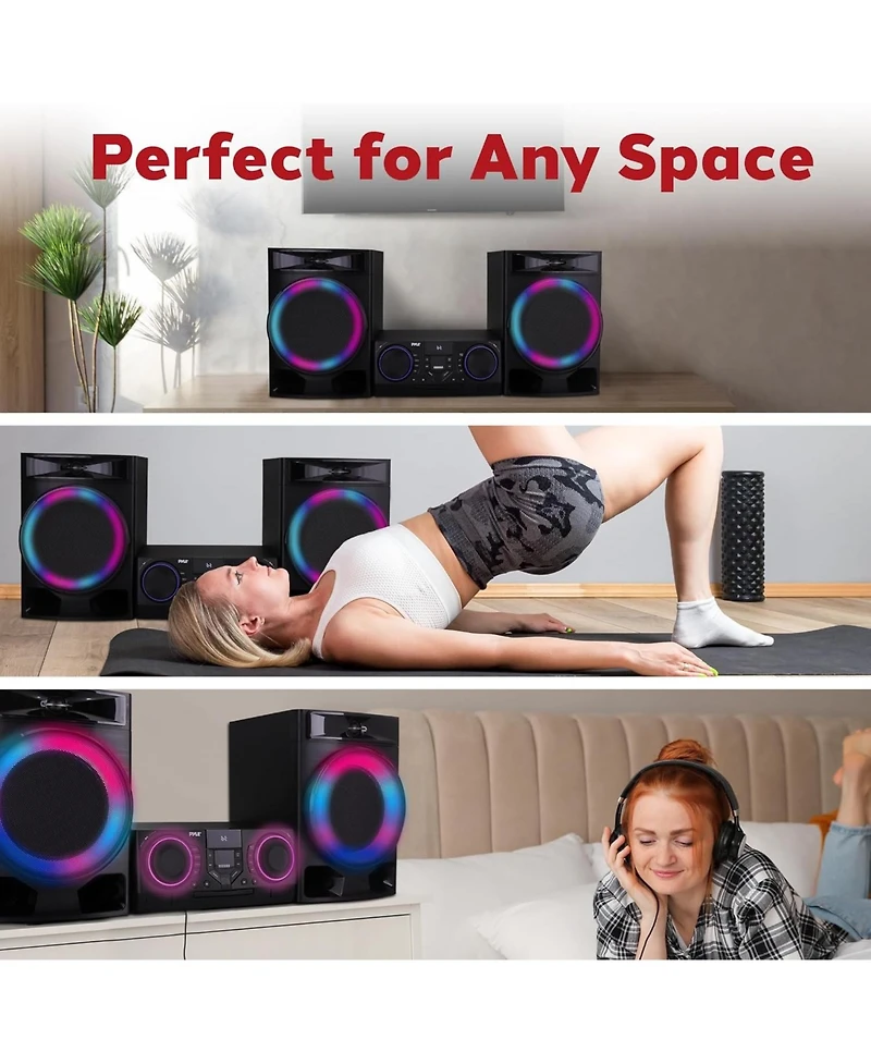Pyle 3-Piece Mini Hi-Fi Bluetooth Stereo System