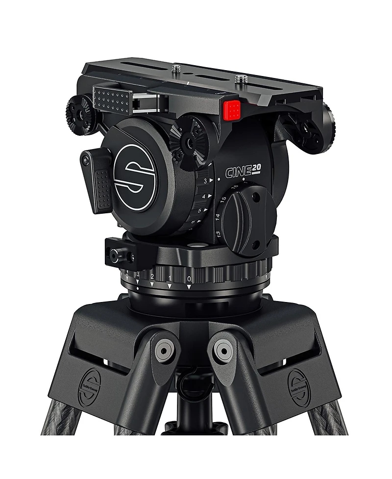 Sachtler Cine 30 Fluid Head with Efp 2 Cf 3-Section Carbon Fiber Tripod and Mid-Level Spreader