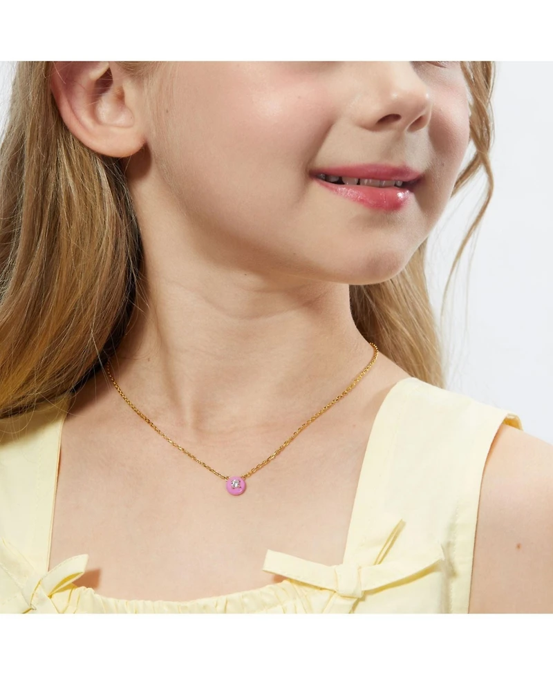Anna Zuckerman Petit Cupcake Necklace in Rose