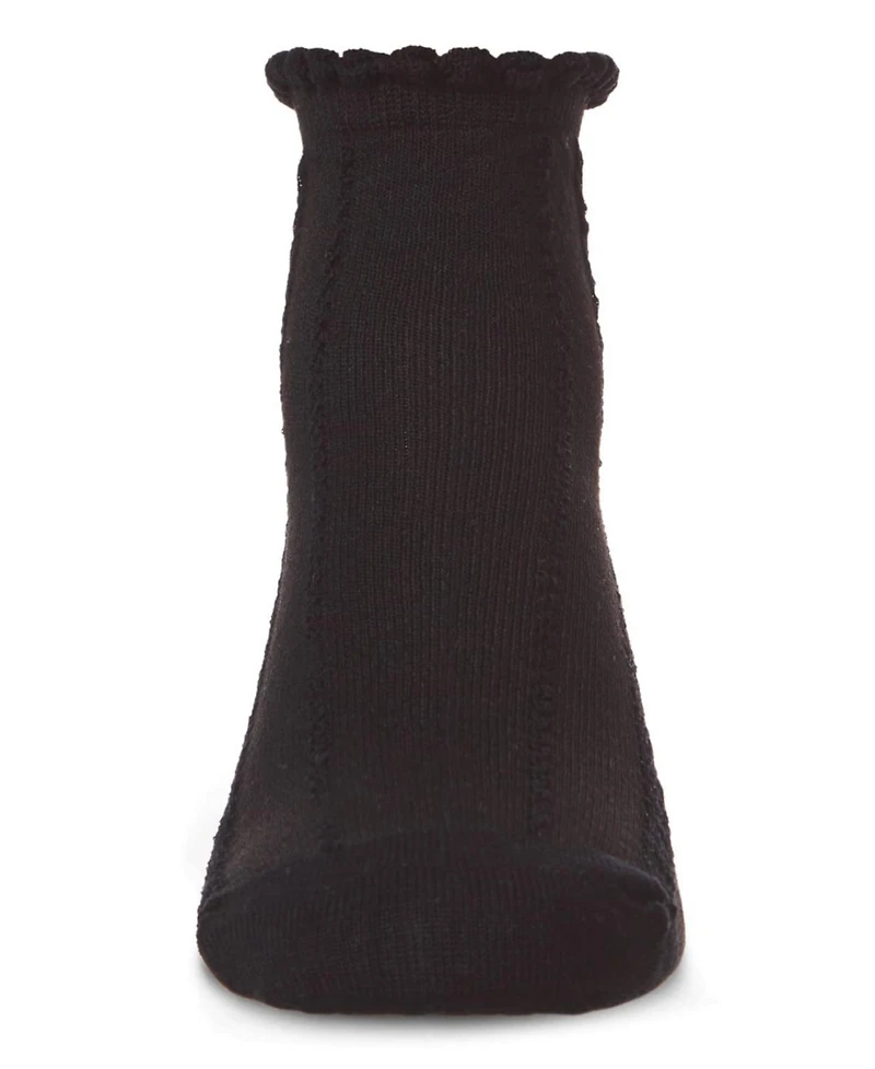 Memoi Little Girls Rope Stitch Anklet Socks