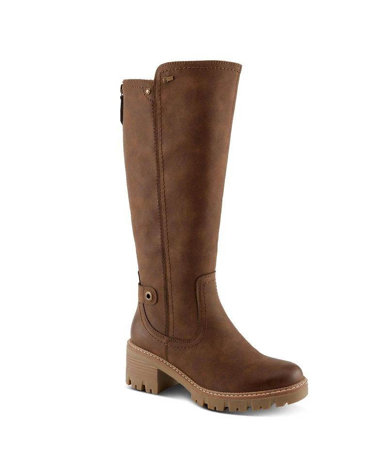 Spring Step Lexis Water-Resistant Tall Shaft Boot with Adjustable Calf and Shock-Absorbing Sole