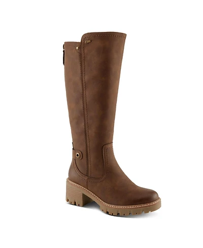 Spring Step Lexis Water-Resistant Tall Shaft Boot with Adjustable Calf and Shock-Absorbing Sole