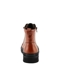 Spring Step Hoylein Leather Combat-Style Boot with Double Zippers and Removable Insole