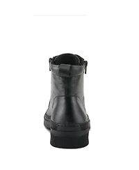 Spring Step Hoylein Leather Combat-Style Boot with Double Zippers and Removable Insole