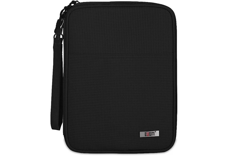 Bubm Black Medium Electronics Organizer Bag - Double Layer Travel Case for iPad Mini, Cables, Power Banks, Earphones & Usb Drives