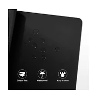 Bubm Pure Black Pu Leather Desk Mat