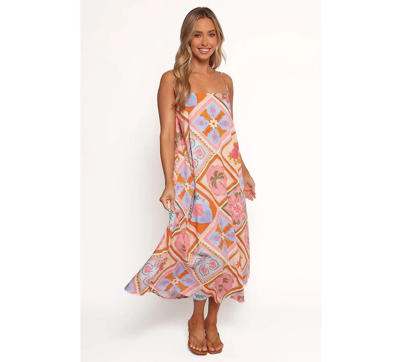 Petal and Pup Women's Gisela Midi Dress - Multi Tile